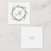 Waterverf Dennennaalden en Bessen Notitiekaartje (Voorkant / Achterkant)