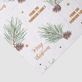 Waterverf Dennentak Kerst Script Tissuepapier (Detail)