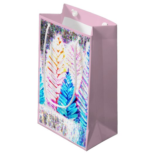 Waterverf dennenzak klein cadeauzakje (Voorkant Gekanteld)