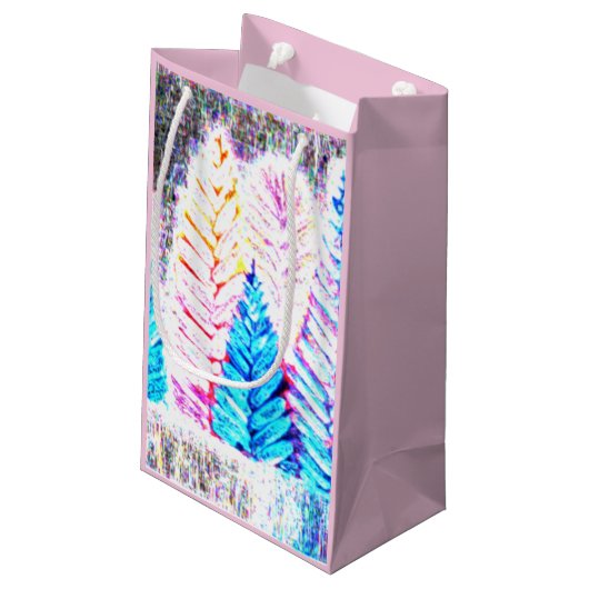 Waterverf dennenzak klein cadeauzakje (Achterkant Gekanteld)