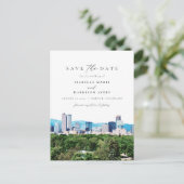 Waterverf Denver Colorado Ski Mountain Skyline Briefkaart (Staand voorkant)