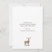 Waterverf der sneeuwscène nieuwjaarskaart feestdagenkaart (Achterkant)