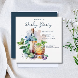 Waterverf Derby Party Mint Julep Kaart