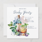 Waterverf Derby Party Mint Julep Kaart (Voorkant)