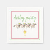 Waterverf Derby Party Paard Racing Cup Servet (Voorkant)