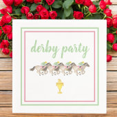 Waterverf Derby Party Paard Racing Cup Servet