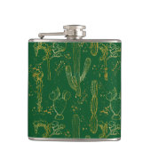 Waterverf Desert Cacti Heupfles (Voorkant)