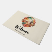 Waterverf Desert Cactus and Mountains Welkom Deurmat (Schuin)