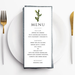Waterverf Desert Cactus   Elegante Boho bruiloft Menu