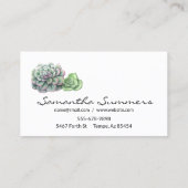 Waterverf Desert Cactus Southwest Visitekaartje (Achterkant)