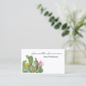 Waterverf Desert Cactus Southwest Visitekaartje (Staand voorkant)