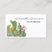 Waterverf Desert Cactus Southwest Visitekaartje (Voorkant)