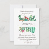 Waterverf Desert Cactus Stippen Bruiloft Kaart (Voorkant)