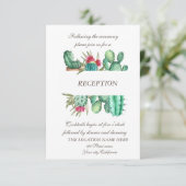 Waterverf Desert Cactus Stippen Bruiloft Kaart (Staand voorkant)