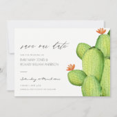 WATERVERF DESERT CACTUS-STROOM BEWAREN DE DATUM SAVE THE DATE (Voorkant)