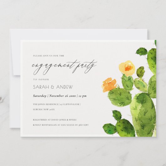 WATERVERF DESERT CACTUS-VERLOVING KAART (Voorkant)