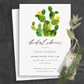 WATERVERF DESERT CACTUS-VRIJGEZELLENFEEST KAART