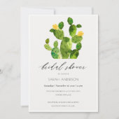 WATERVERF DESERT CACTUS-VRIJGEZELLENFEEST KAART (Voorkant)