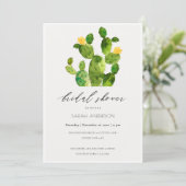 WATERVERF DESERT CACTUS-VRIJGEZELLENFEEST KAART (Staand voorkant)