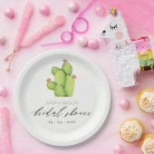 WATERVERF DESERT CACTUS-VRIJGEZELLENFEEST PAPIEREN BORDJE (Feest)