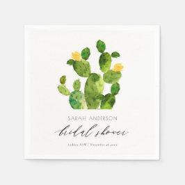 WATERVERF DESERT CACTUS-VRIJGEZELLENFEEST SERVETTEN