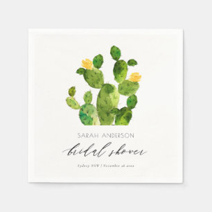 WATERVERF DESERT CACTUS-VRIJGEZELLENFEEST SERVETTEN