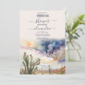 Waterverf Desert en Cactus Vrijgezellenfeest Kaart (Staand voorkant)