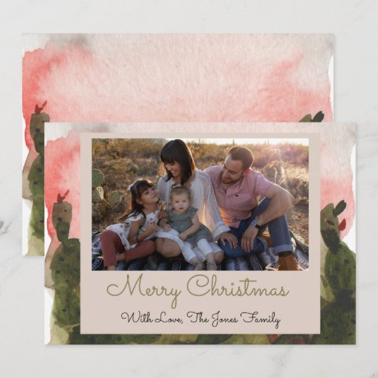 Waterverf Desert Holiday Kaart (Voorkant / Achterkant)