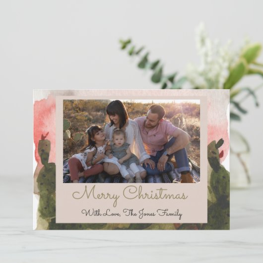 Waterverf Desert Holiday Kaart (Staand voorkant)