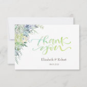 Waterverf Desert Succulenten Dank je kaart (Voorkant)