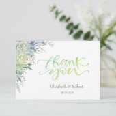 Waterverf Desert Succulenten Dank je kaart (Staand voorkant)