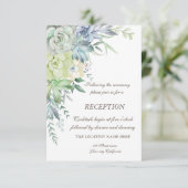 Waterverf Desert Succulenten Stippen Bruiloft Kaart (Staand voorkant)