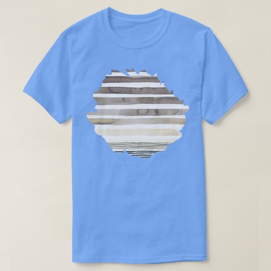Waterverf Desert Sunset Stripes Cream T-shirt (Design voorkant)