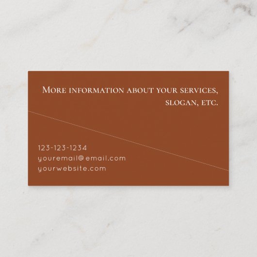 Waterverf Desert Visitekaartje (Achterkant)