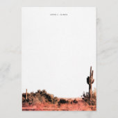 Waterverf Desert Wedding Welkomstroute Programmakaart (Achterkant)