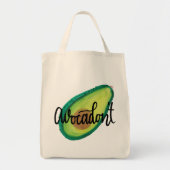 Waterverf design canvas tas, Avocadon niet Tote Bag (Voorkant)