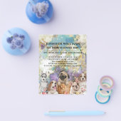 Waterverf Design Dog Walker Pet Sitting Business Flyer (Enkel)