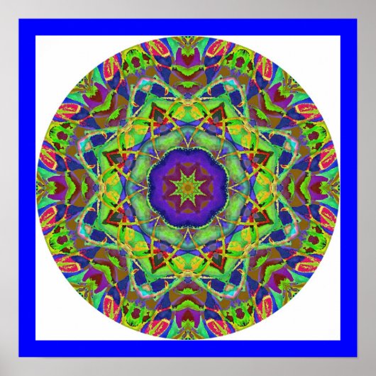 Waterverf Design Mandala Poster.3 Poster (Voorkant)