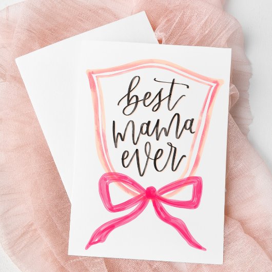 Waterverf design Moederdag Kaart BESTE MAMA OOIT