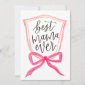 Waterverf design Moederdag Kaart BESTE MAMA OOIT (Voorkant)