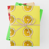 Waterverf design van citrusvruchten inpakpapier vel (In situ)