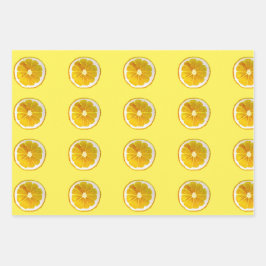 Waterverf design van citrusvruchten inpakpapier vel