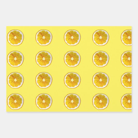 Waterverf design van citrusvruchten inpakpapier vel (Voorkant)