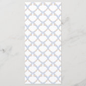 Waterverf Designer Blauw Monogram Crest Bruiloft Menu (Achterkant)