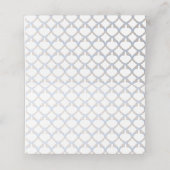 Waterverf Designer Blauw Monogram Crest Bruiloft Plaatskaartje (Binnenkant ongevouwen)