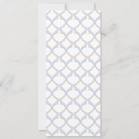 Waterverf Designer Blue Monogram Crest DIY Kaarten (Achterkant)