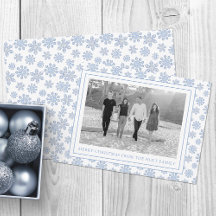 Waterverf Designer Blue Snowflakes Kerst