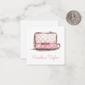 Waterverf Designer Handtas Purse Gift Enclosure Notitiekaartje (Voorkant / Achterkant in situ)