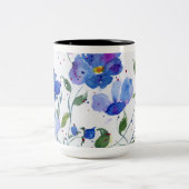 Waterverf Designer Mok - Prachtige levendige blues (Center)