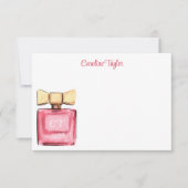 Waterverf Designer Monogram Parfum Parfum Bedankkaart (Voorkant)